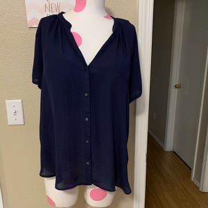 Navy Blue Button Up